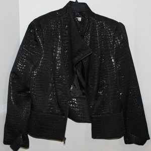 NWT black snakeskin style coat & Skirt set